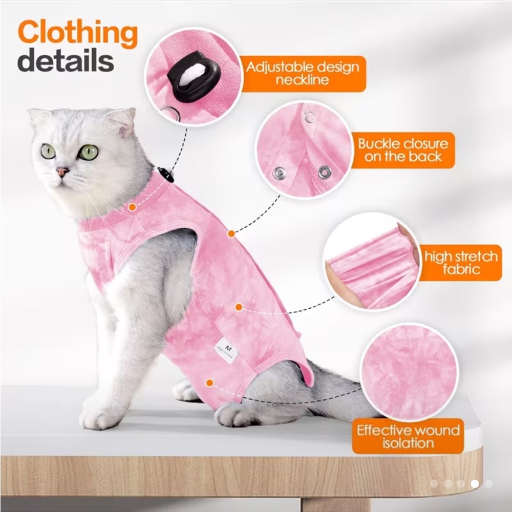 Cat Small surgery suit (purple) - Picture 6 of 6